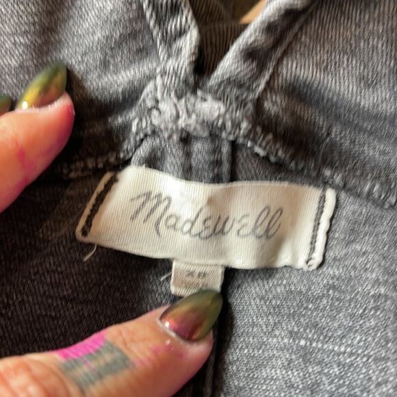 Madewell washed black skinny overalls size XS - Picture 5 of 5